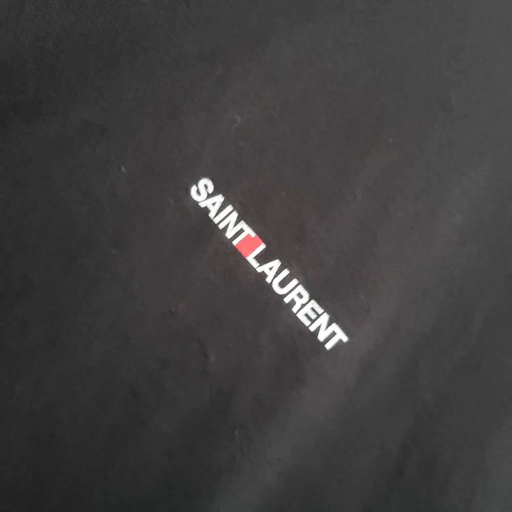 Saint Laurent Paris Black Short Sleeve Rive Gauche Tee - Picture 2 of 7